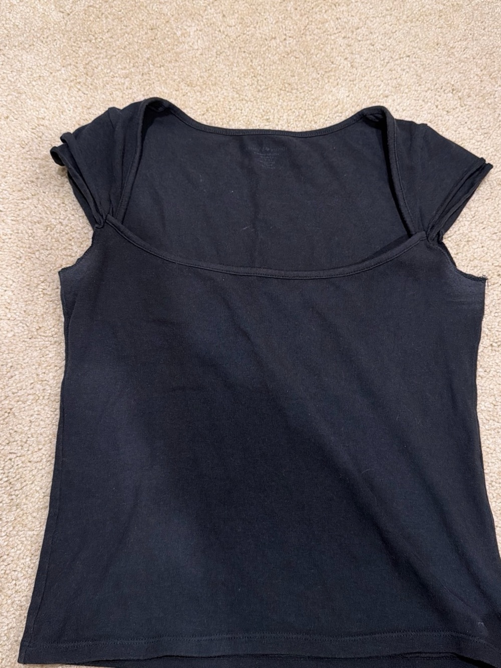 Brandy Melville Black Short Sleeve Scoop Neck Tee